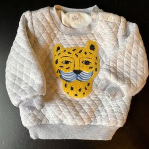 Aimama Leopard Quilted Baby Toddler Sweatshirt